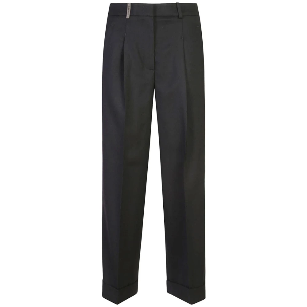 PESERICO Zwarte Broek Damesmode Aw24 Black Dames