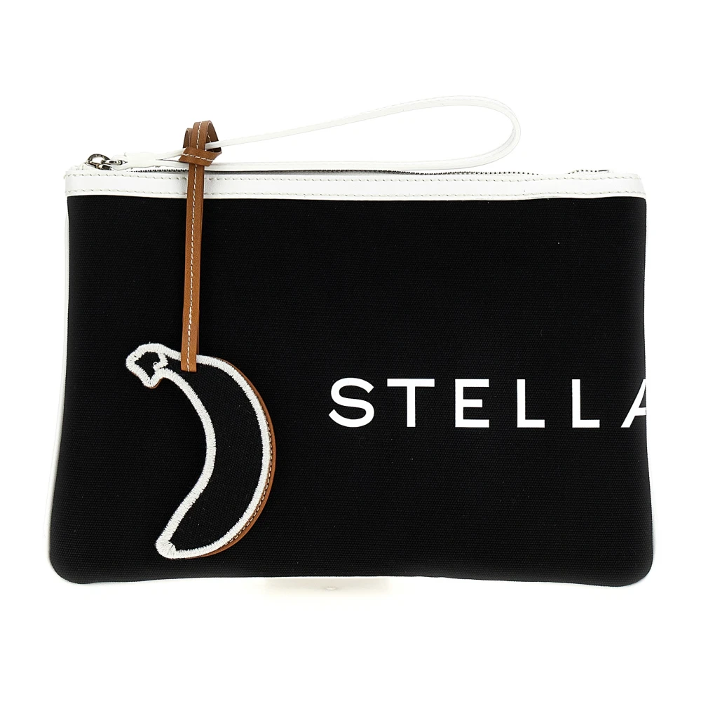 Stella Mccartney Women's Black Clutches, One Size, Bananatex Pouch