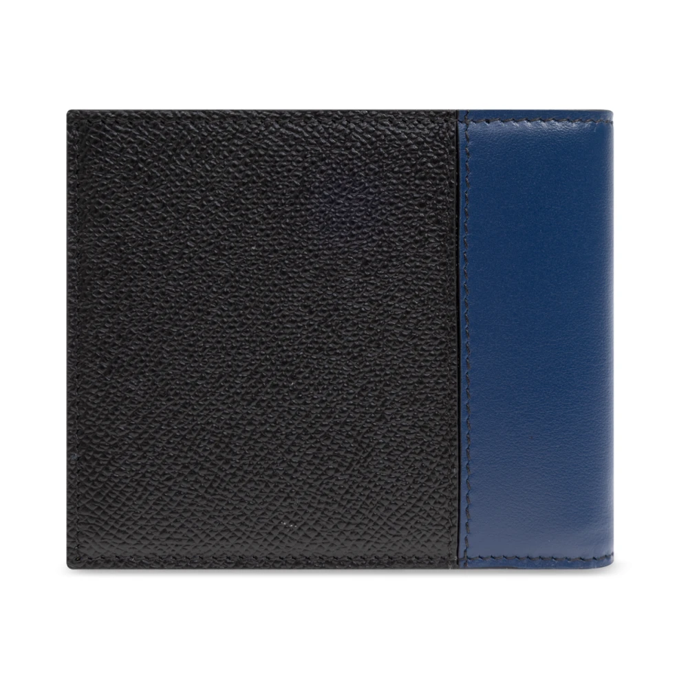 Dolce & Gabbana Leren portemonnee met logoplaatje Black Heren