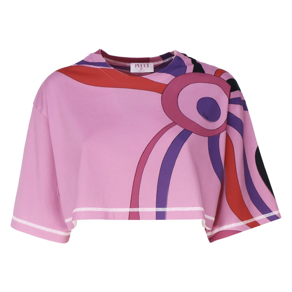 EMILIO PUCCI Roze T-shirts en Polos Multicolor Dames