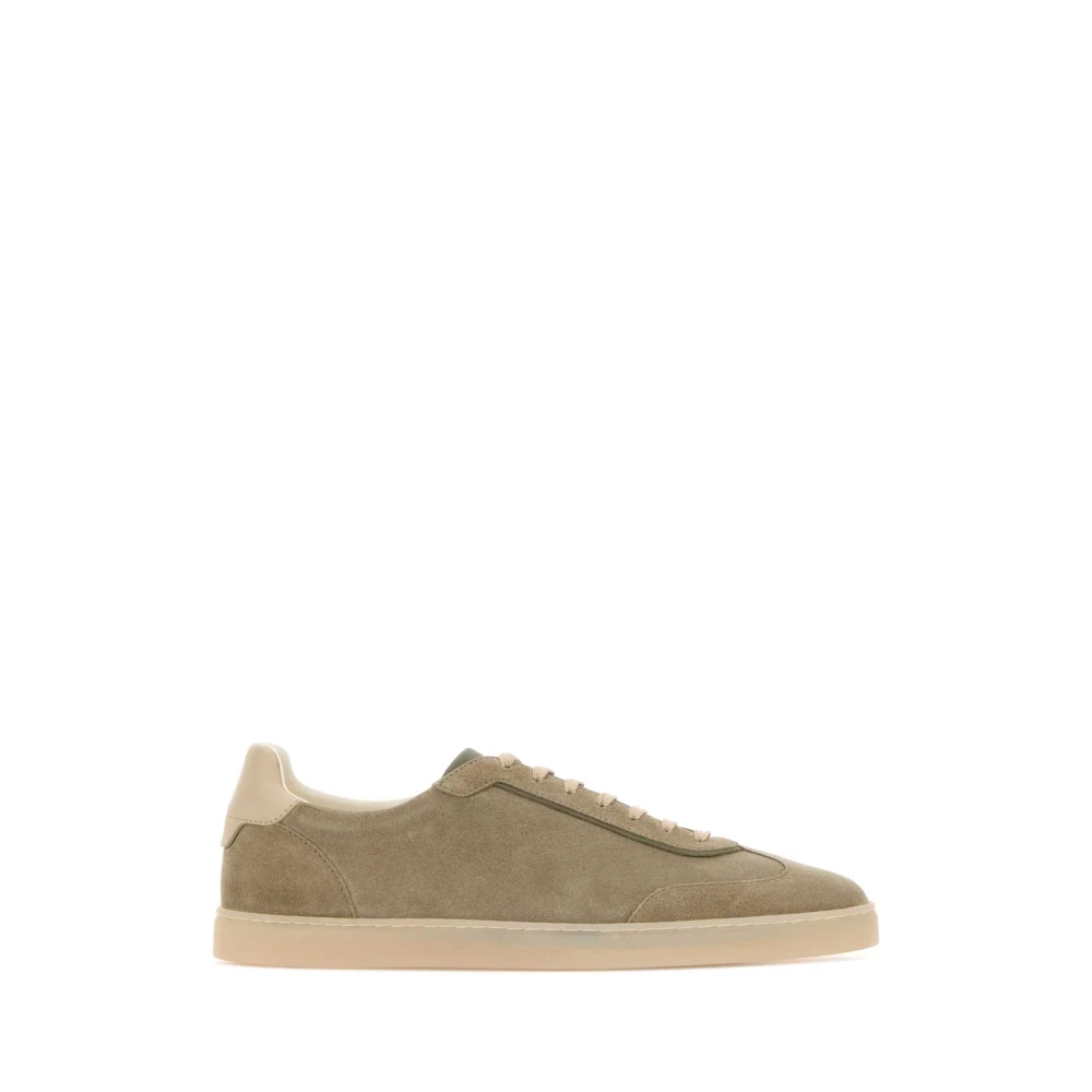 Brunello Cucinelli Suede Sneaker Heren Schoenen Grijs