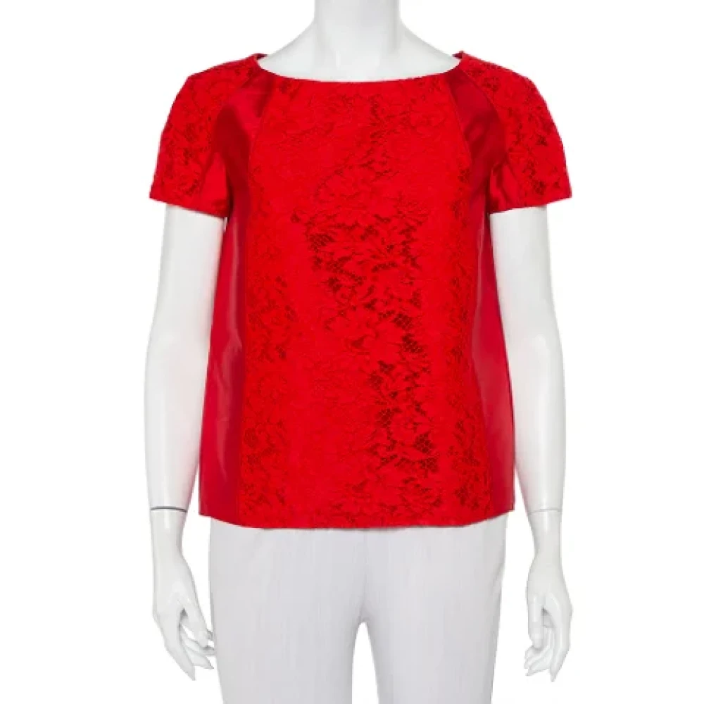 Valentino Vintage Pre-owned Lace tops Red Dames