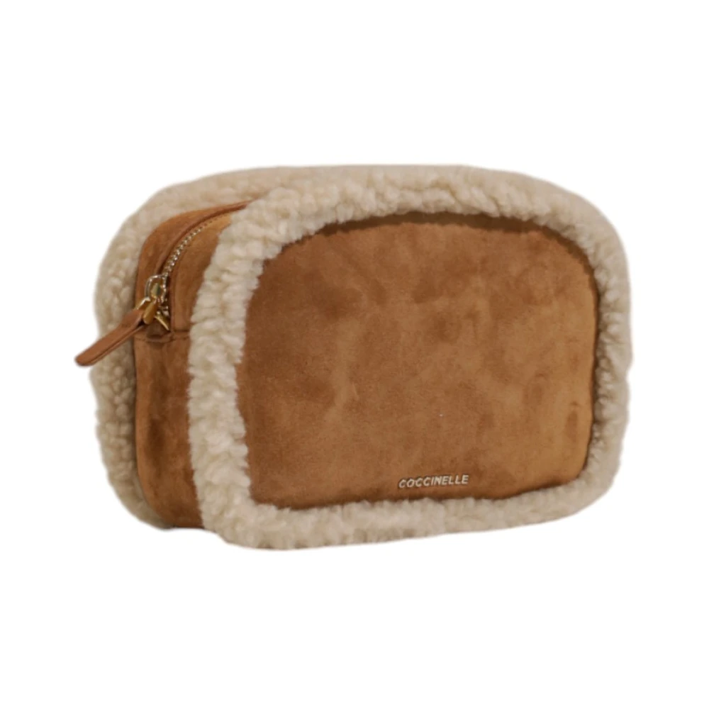 Coccinelle Shearling Eco Tas Herfst Winter Collectie Brown Dames