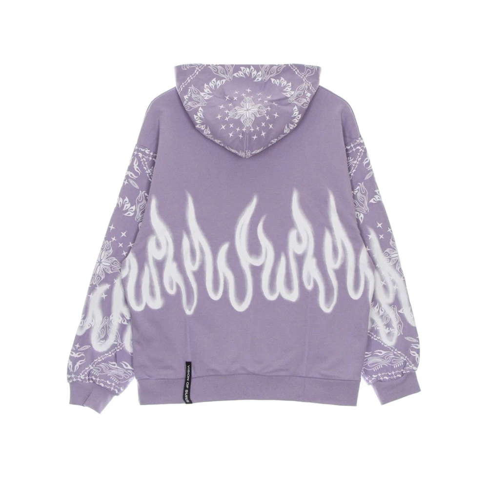 Vision OF Super Bandana Print Lichtgewicht Hoodie Lila Purple Heren