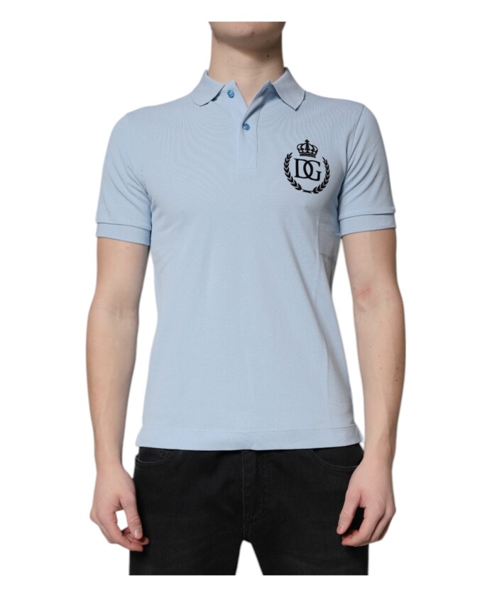 polo-bleu-ciel-en-coton-avec-couronne-et-col