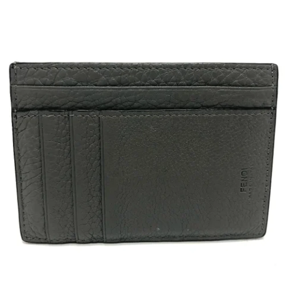 Fendi Vintage Pre-owned Leather home-office Gray Dames