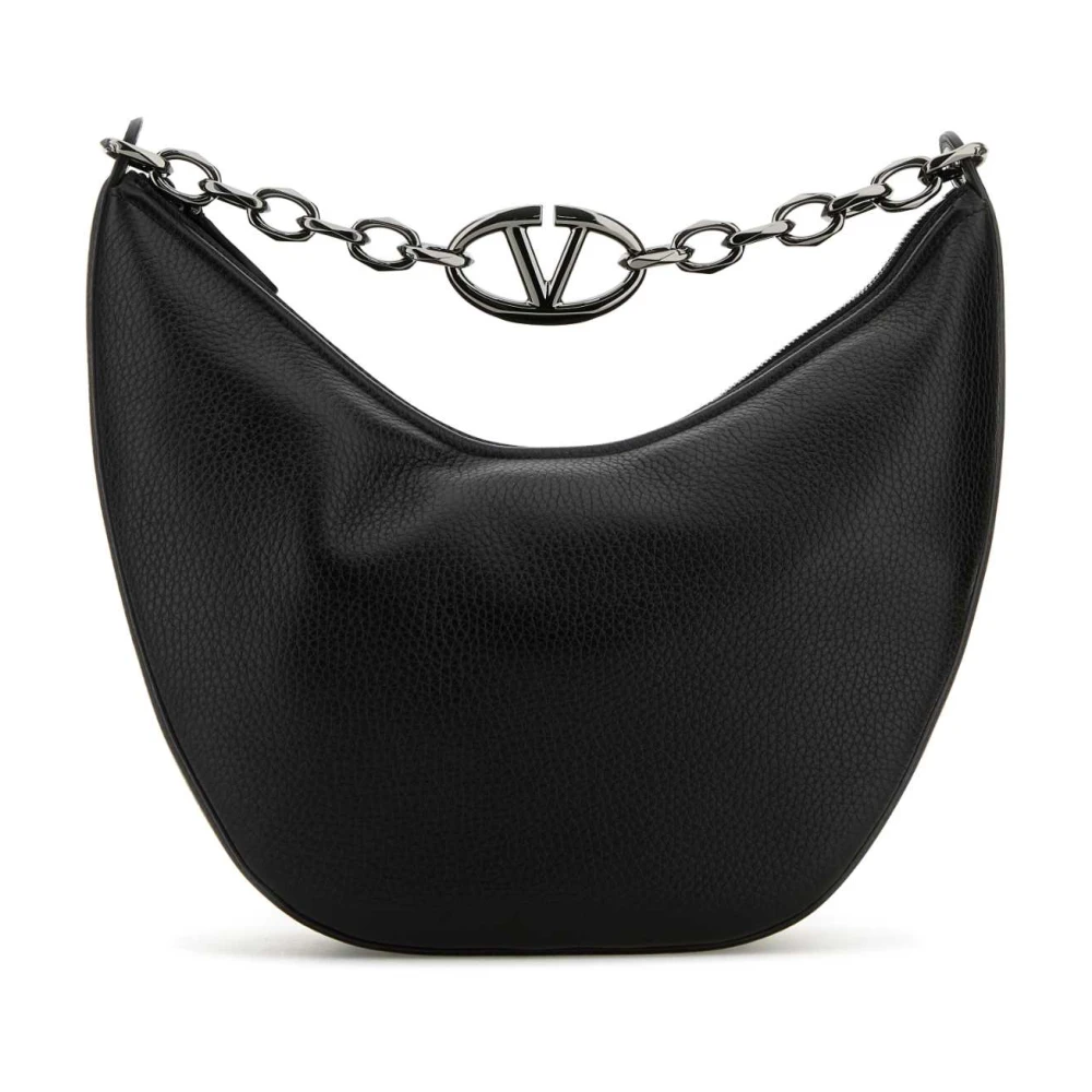 Valentino Garavani Men's Black Shoulder Bags, One Size, Vlogo Moon Hobo Bag