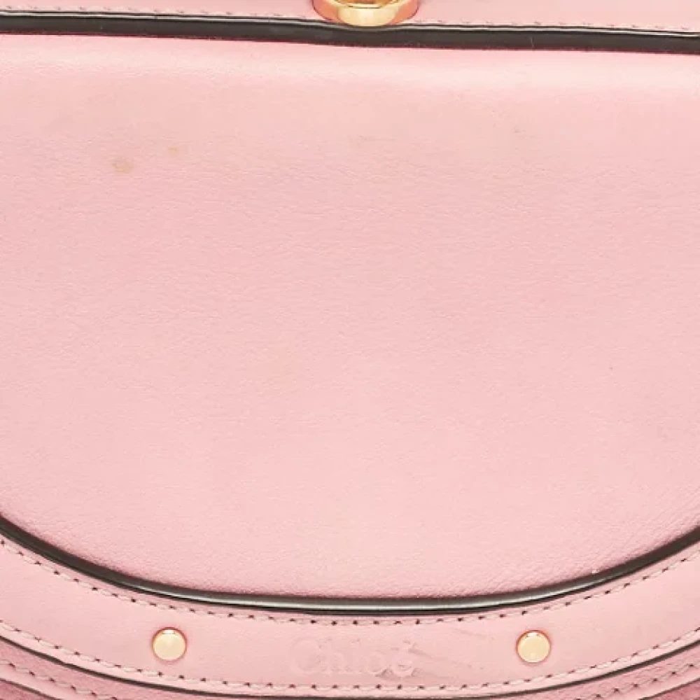 Chloé Pre-owned Leather crossbody-bags Pink Dames