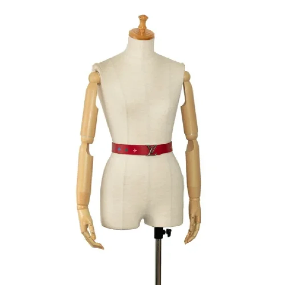 Louis Vuitton Vintage Pre-owned Leather belts Red Dames