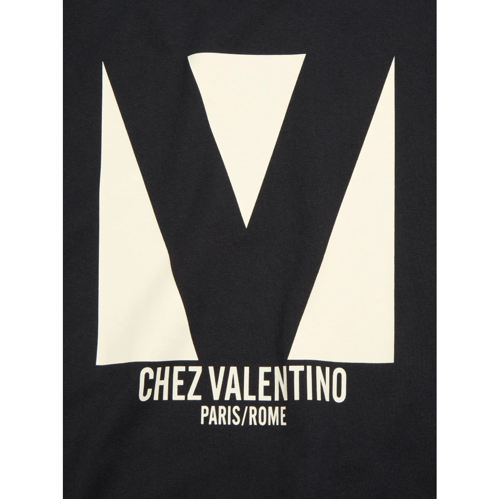 Valentino Garavani Zwarte Jersey Katoenen T-shirts en Polo's Black Dames