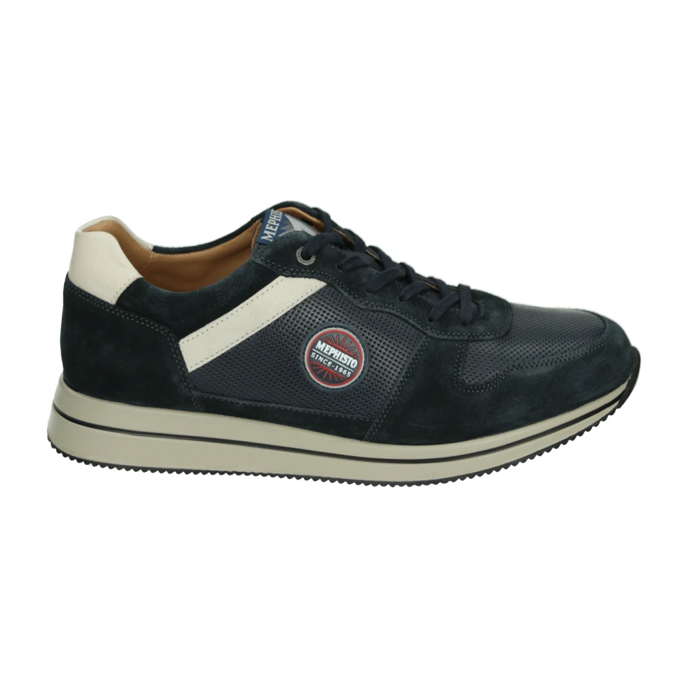 Mephisto Blauwe Vrijetijdsschoenen Garry Velsport Heren Schoenen