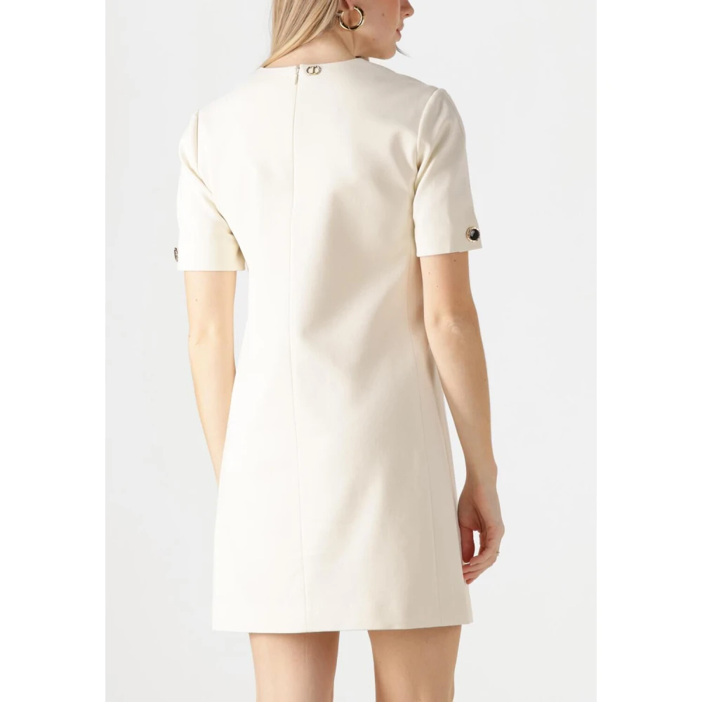 Twinset Zwarte Mini Jurk Elegante Stijl Black Dames