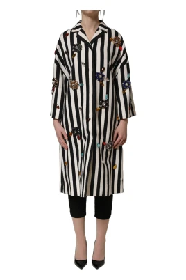 Dolce & Gabbana Svart Vitrandig Klädd Jacka