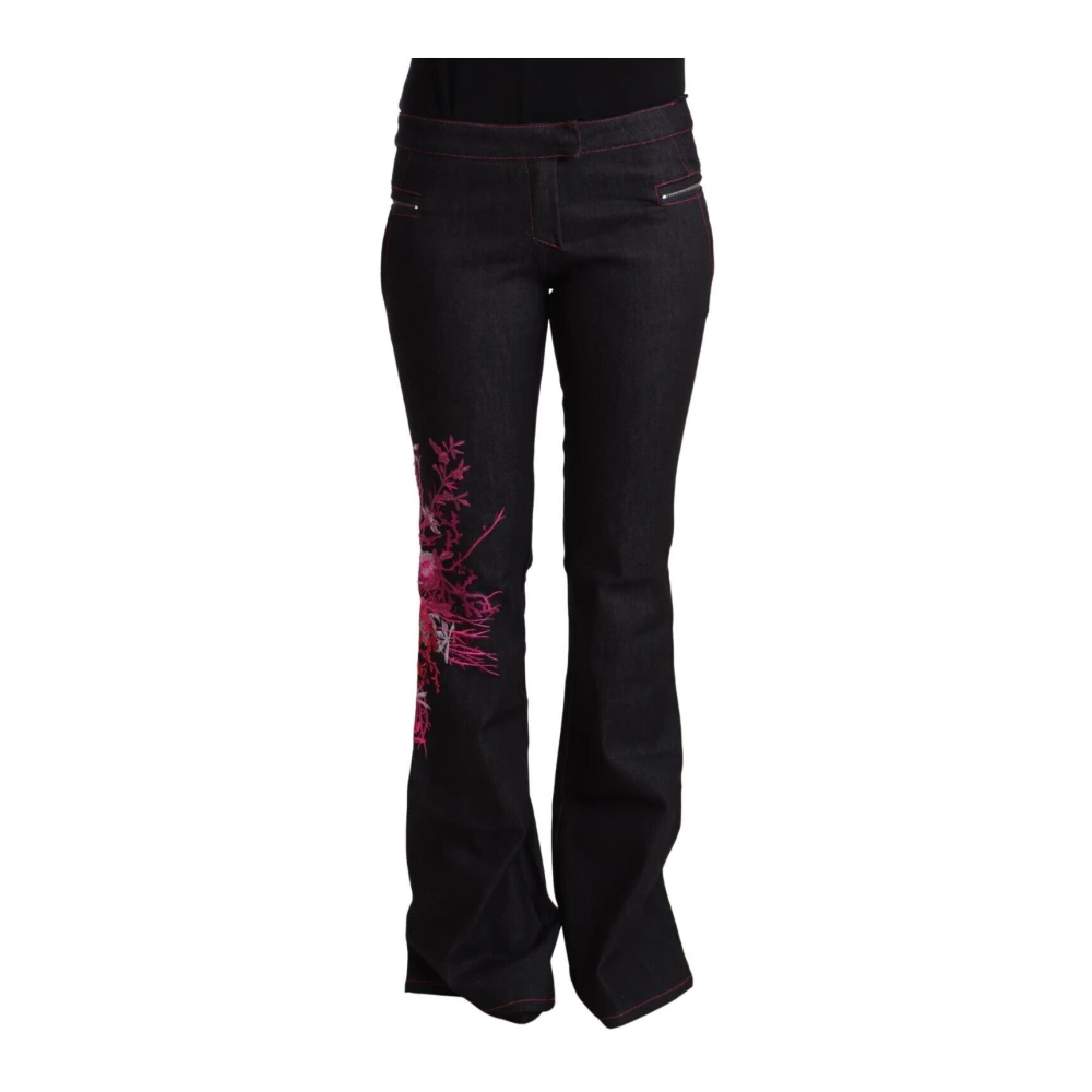 Exte Women's Black Flared Jeans,, Flared Denim Jeans With High Waist Medium