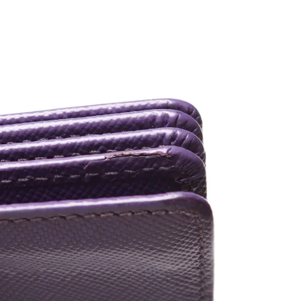 Prada Vintage Pre-owned Canvas wallets Purple Dames