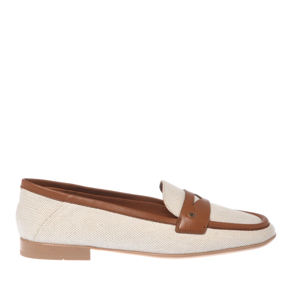 Baldinini Women's Beige Canvas Loafer - Loafers - 7 Uk - Shoes