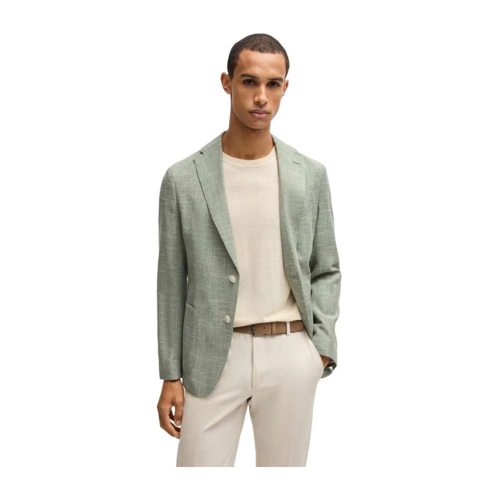 Hugo - Jackets > Blazers - Green - Hugo - Modalova