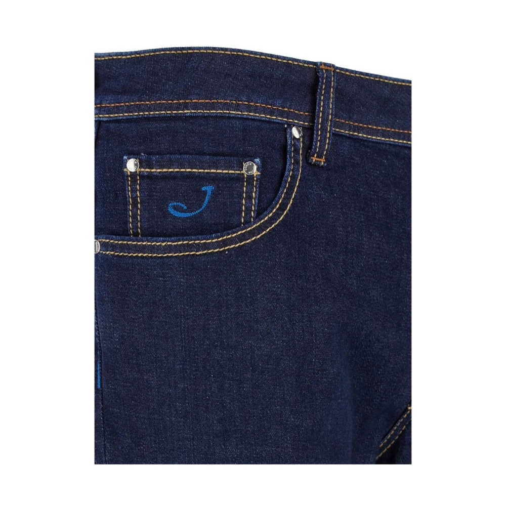 Jacob Cohën Donkerblauwe Slim Fit Denim Jeans Blue Heren