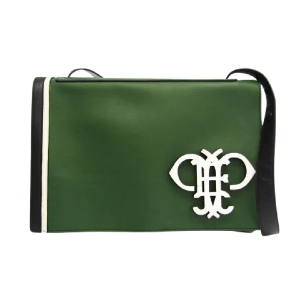 Emilio Pucci Pre-owned Leather shoulder-bags Green Dames