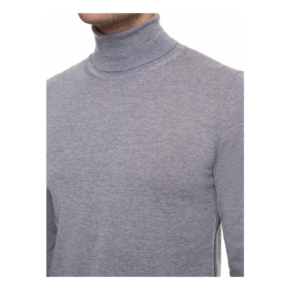 Hugo Boss Zilvergrijs Turtleneck Sweater Gray Heren