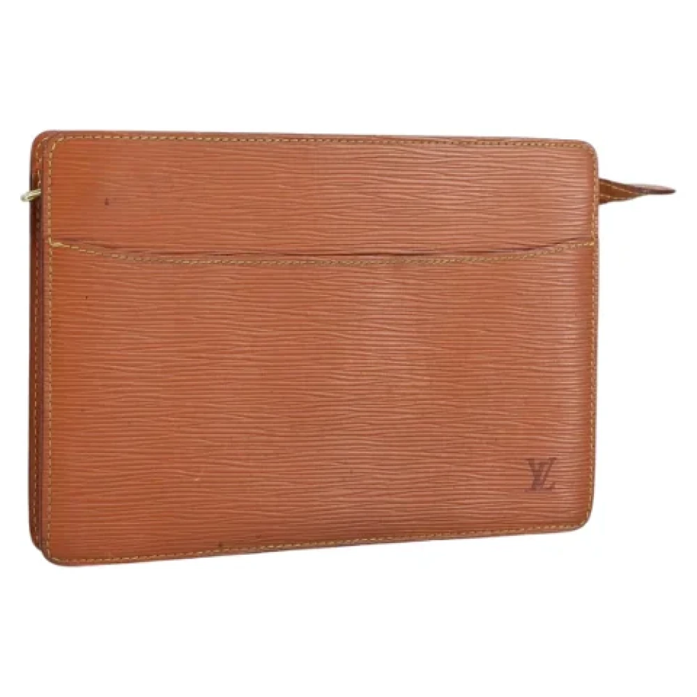 Louis Vuitton Vintage Pre-owned Leather clutches Brown Dames