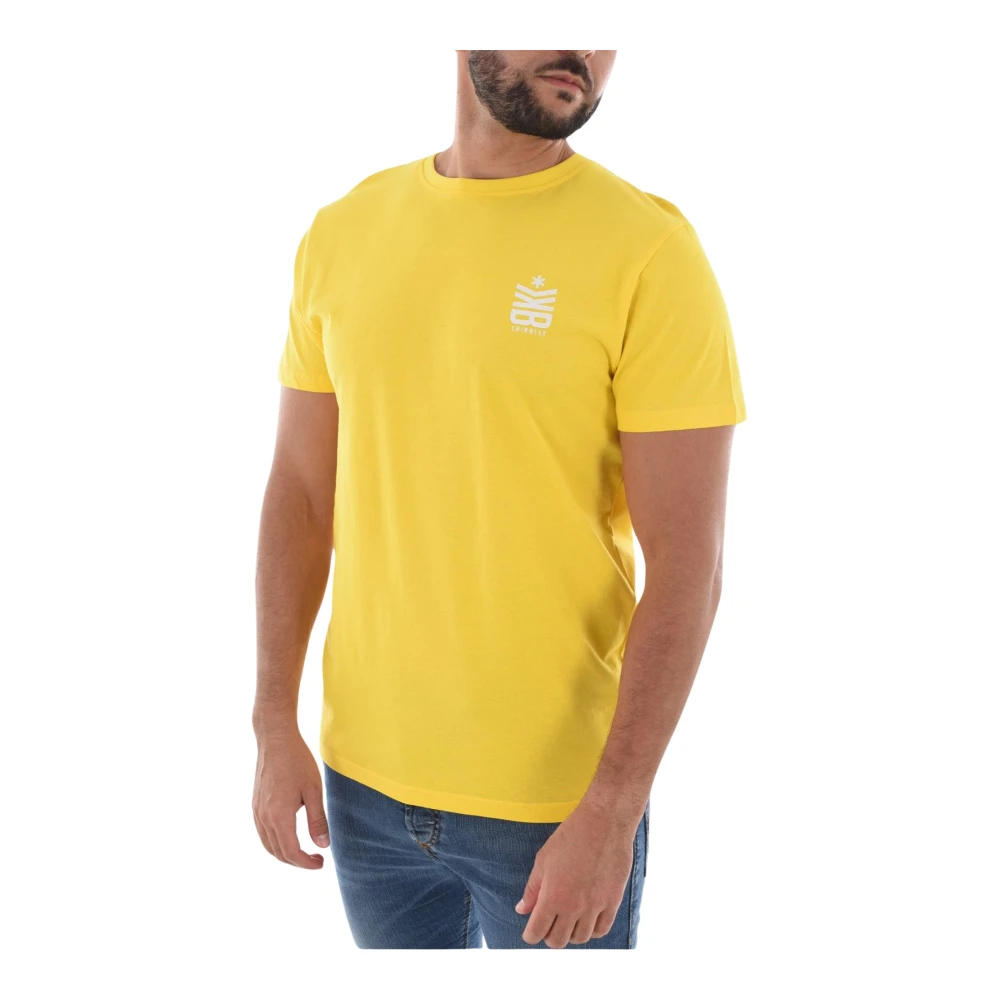 Bikkembergs Icon Surf T-shirt 100% Katoen Yellow Heren
