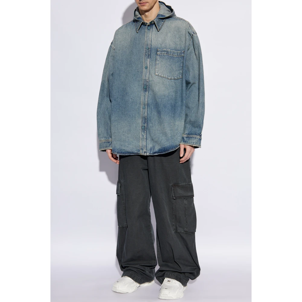 Balenciaga Denim overhemd Blue Heren