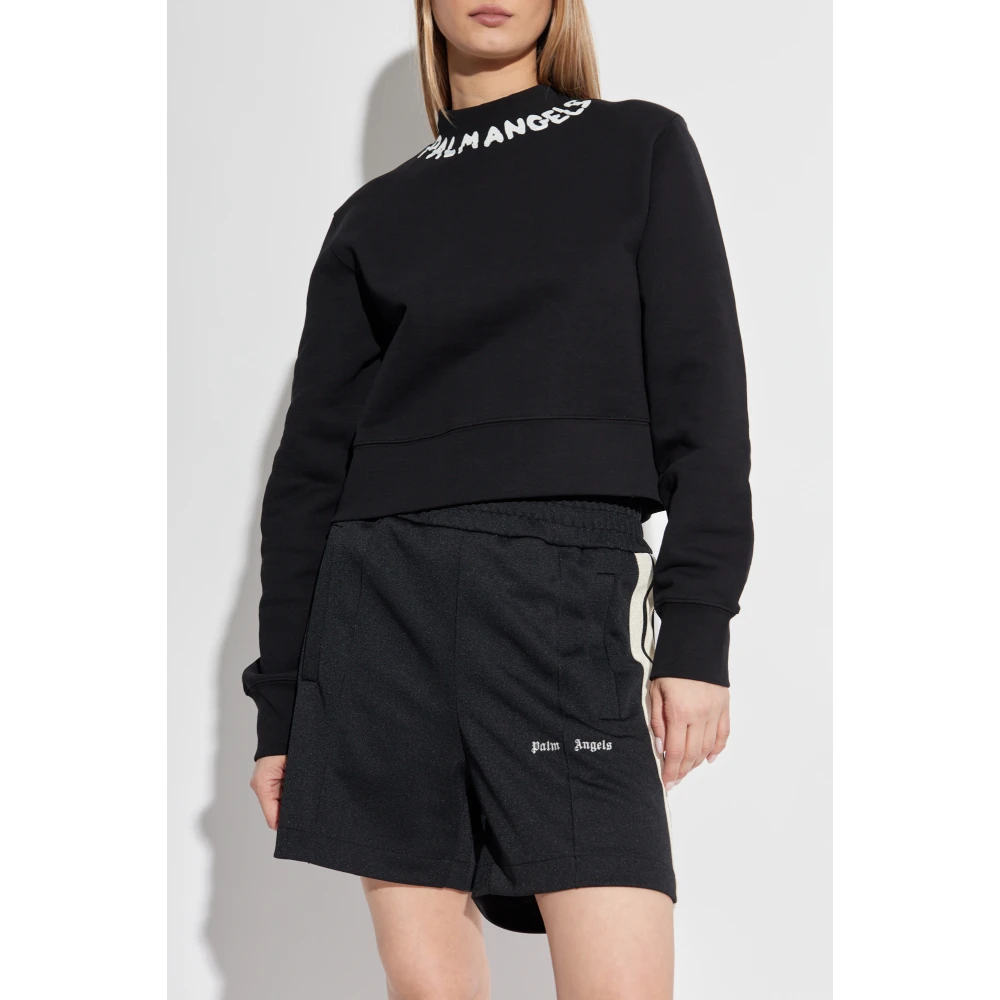 Palm Angels Sweatshirt met logo Black Dames
