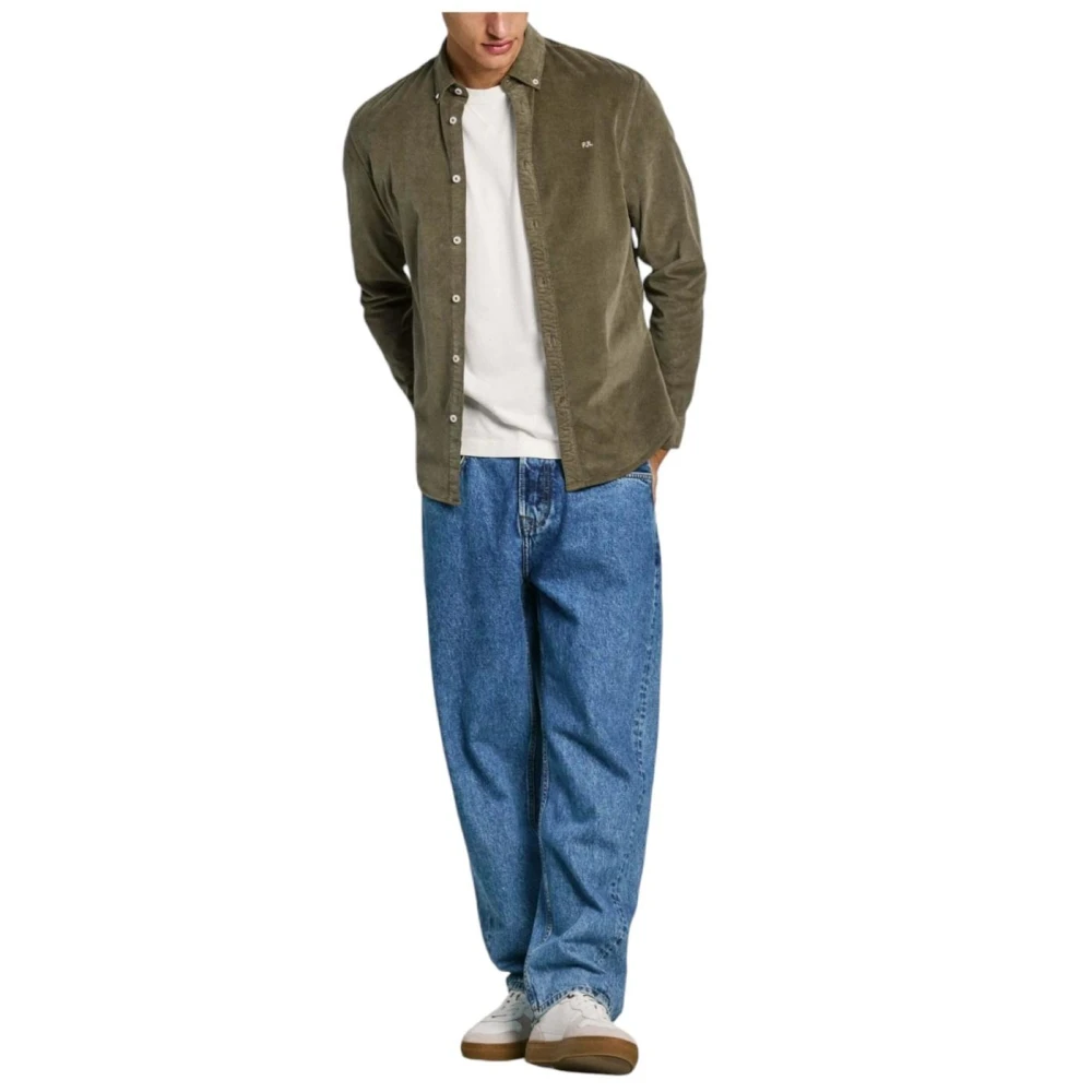 Pepe Jeans Veelzijdig Casual Overhemd met Modern Ontwerp Green Heren