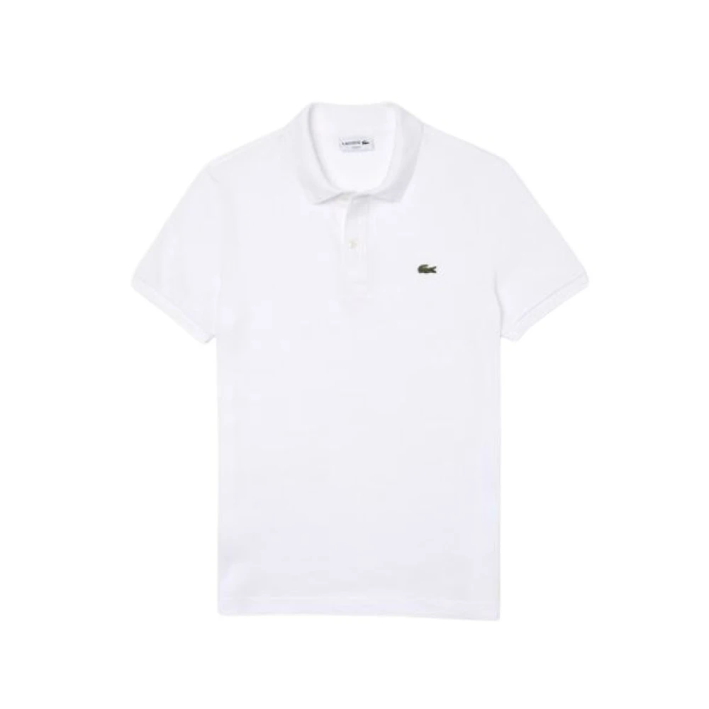Lacoste Men's White Polo Shirts, 2XL, Slim Fit Short Sleeve Polo Shirt