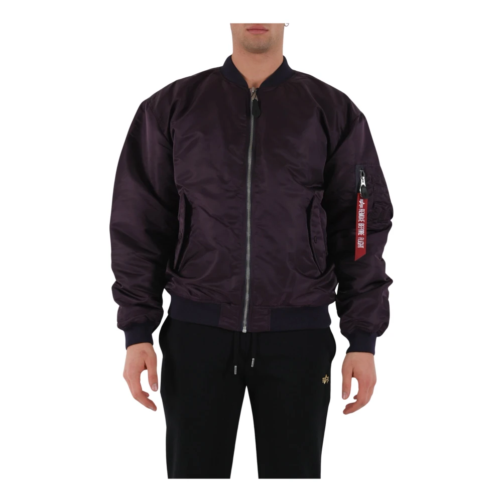 Alpha industries Klassieke Bomberjack met Ritssluiting Purple Heren