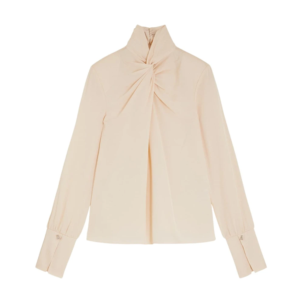 PATRIZIA PEPE Essentiële Knoopshirt Beige Dames