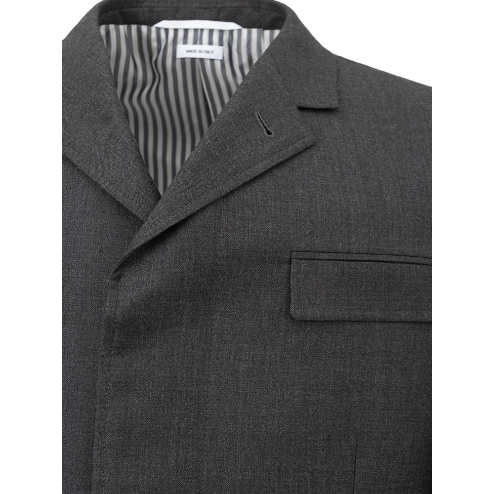 Thom Browne Grijze Chesterfield Overjas Gray Heren