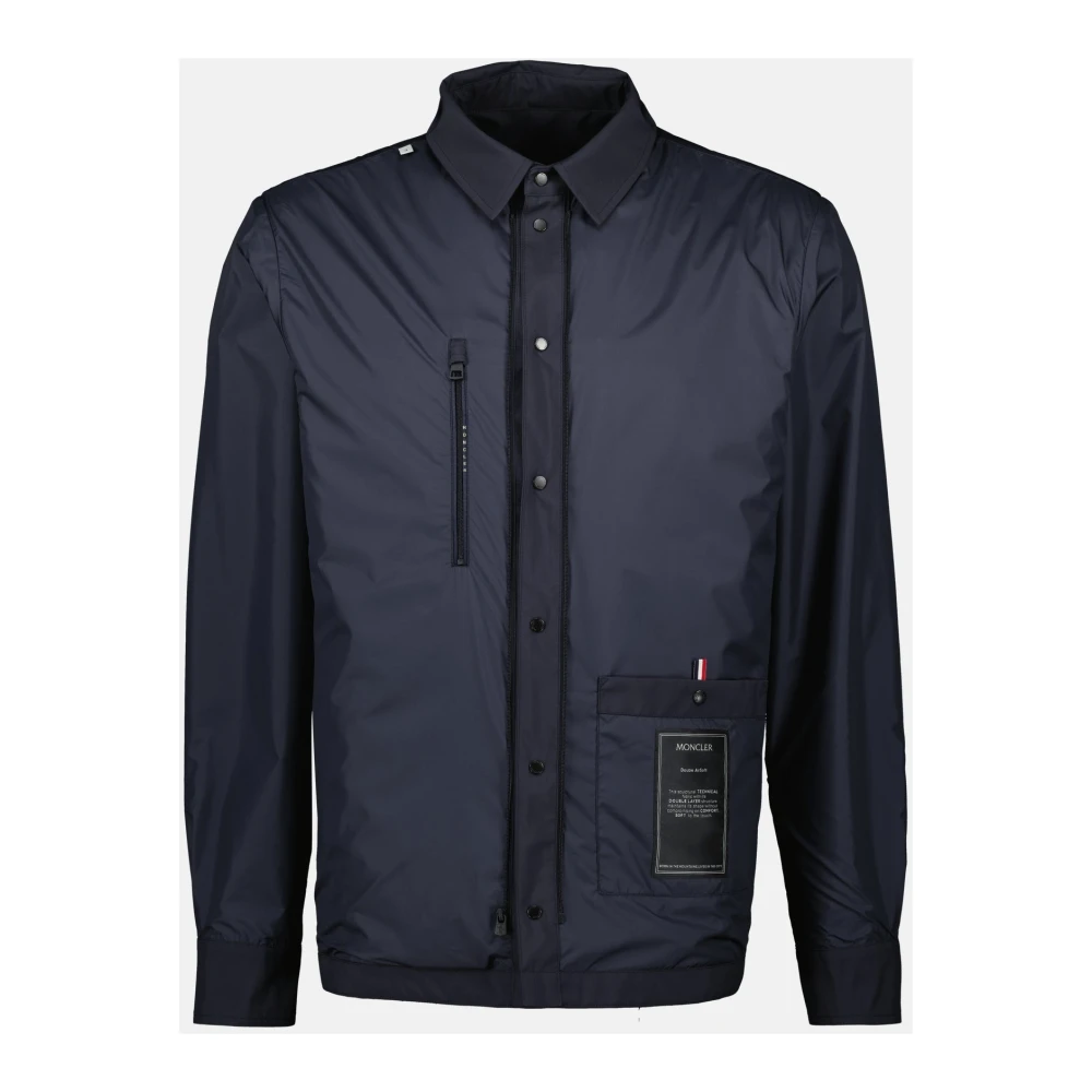 Moncler Omkeerbare windbreaker met gewatteerd vest Blue Heren