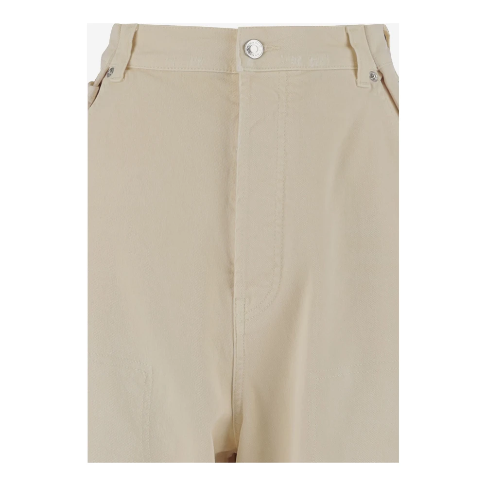 Armarium Wijde Pijp Katoenen Broek Ivoor Beige Dames