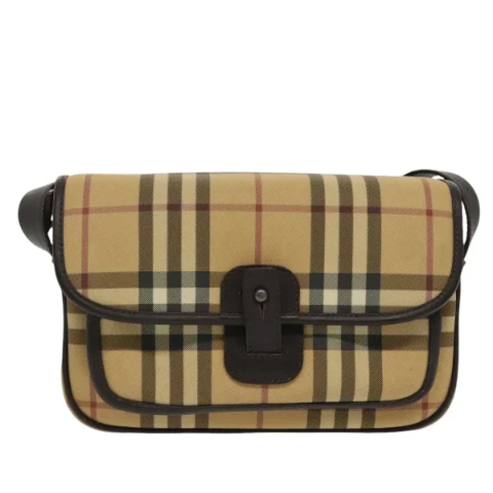 Burberry Vintage Pre-owned Leather shoulder-bags Beige Dames