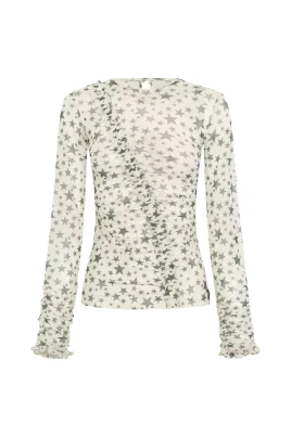 Stjärnparty Mesh Ruffle Top