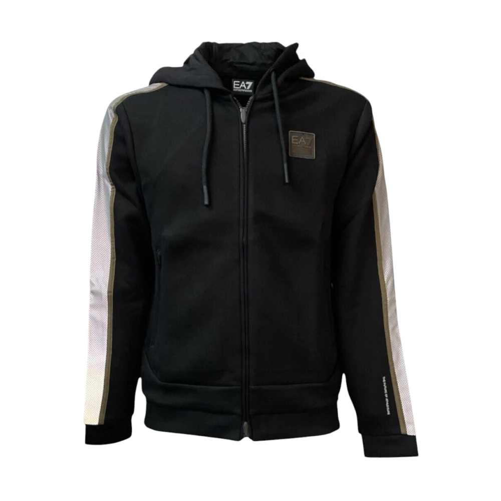 Emporio Armani Men's Black Felpa - Zip-Throughs - Xs - Sweatshirts & Hoodies