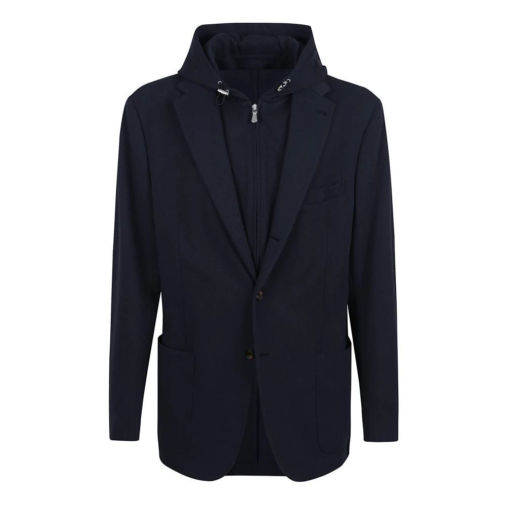 Eleventy Blauwe Jas Stijlvol en Comfortabel Blue Heren