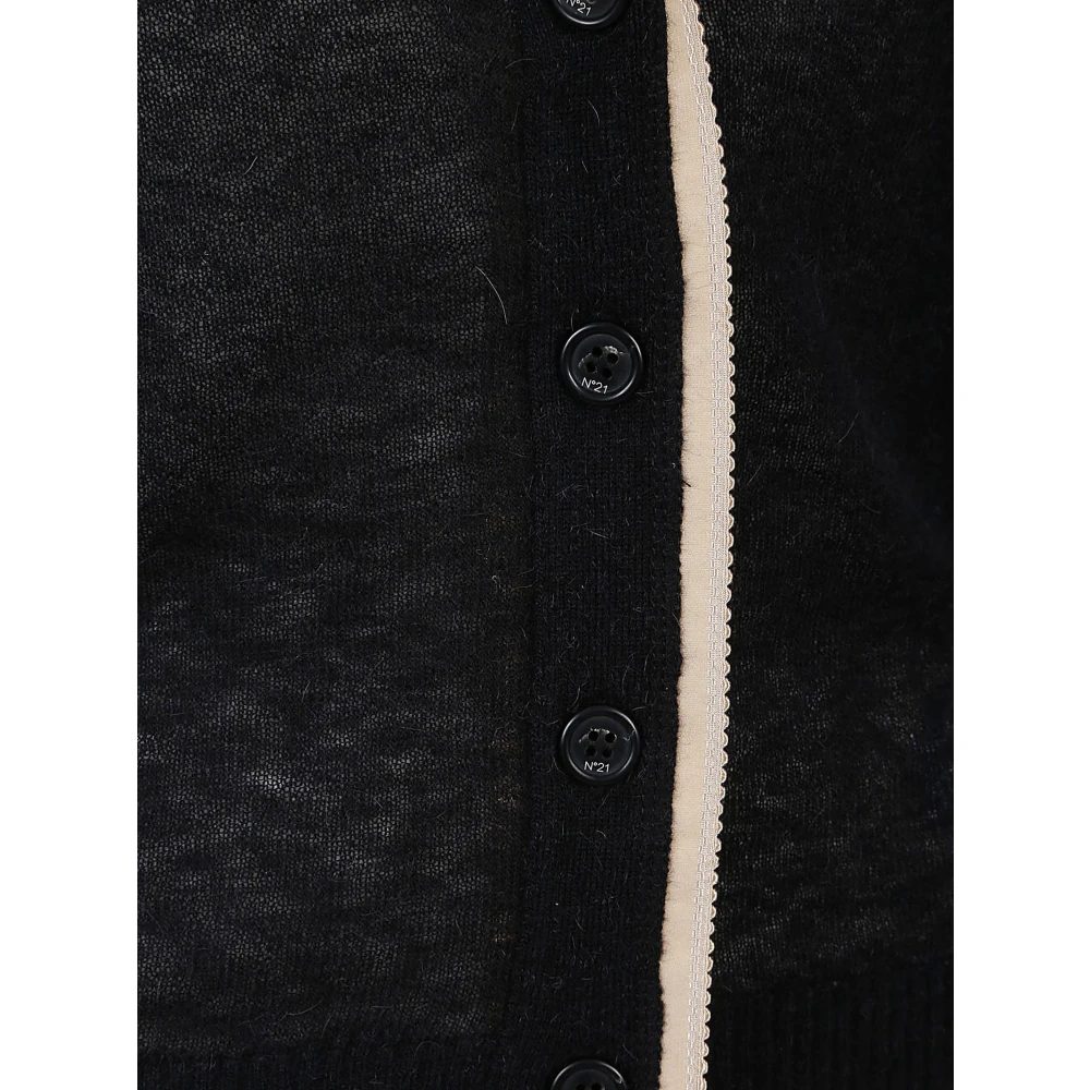 N21 Zwarte Trui Alpaca Wolmix Black Dames