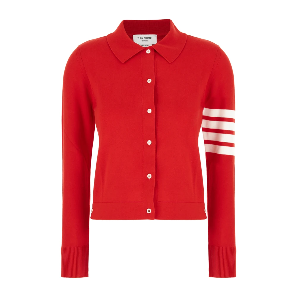 Thom Browne Women's Red Cardigans, Xs, Stylish Shirts For Men And