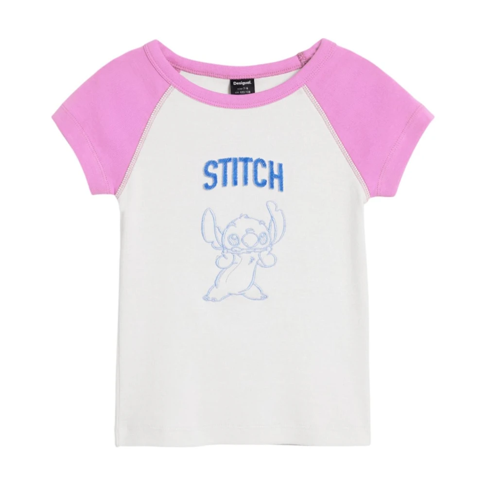 Desigual Girls Multicolor Stitch T-Shirt - Kids Short Sleeve T-Shirts - 12 Y - Kids
