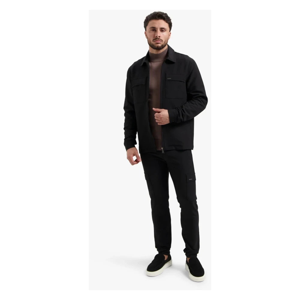 Malelions Zwart Overshirt Mm1-Ps25-13 Herenlions Black Heren