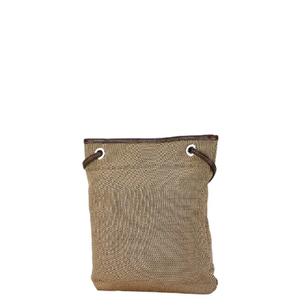 Prada Vintage Pre-owned Canvas crossbody-bags Beige Dames