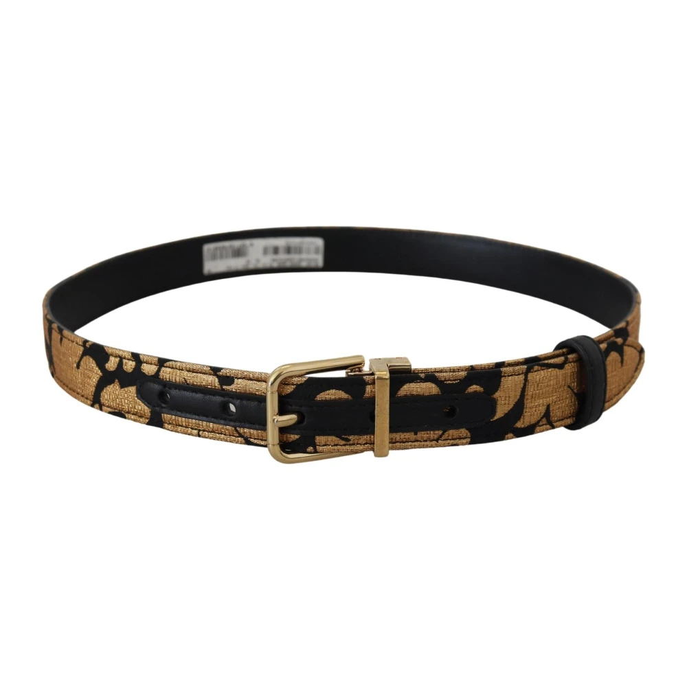 Dolce & Gabbana Multicolor Jacquard Logo Gesp Riem Multicolor Dames
