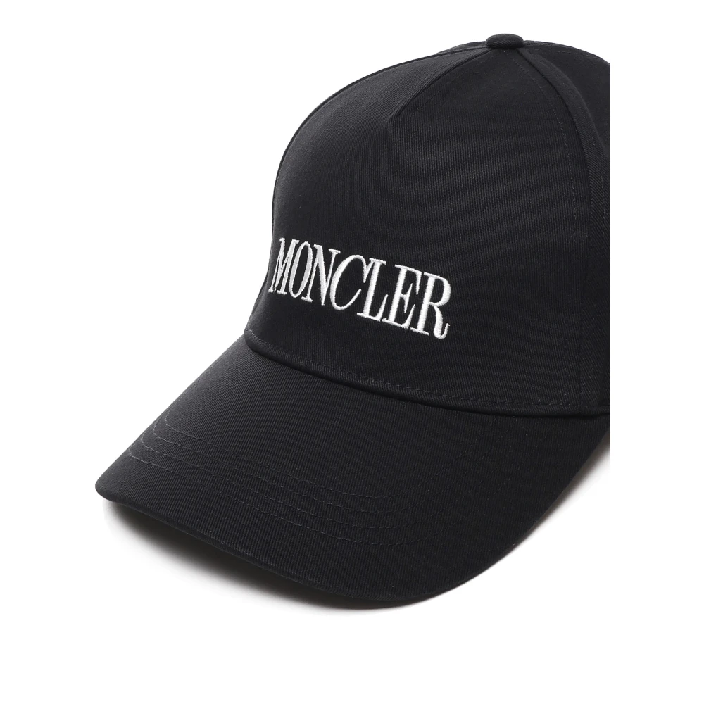 Moncler Zwarte Logo Hoeden Verstelbare Sluiting Black Heren
