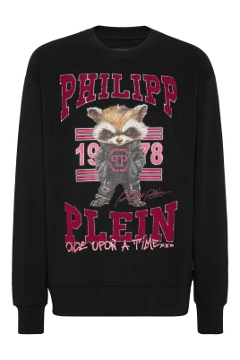 Fleece Sweatshirt College Raccoon