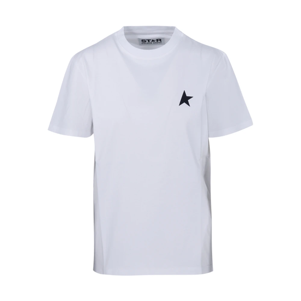 Golden Goose White Star Regular T-Shirt White Dames