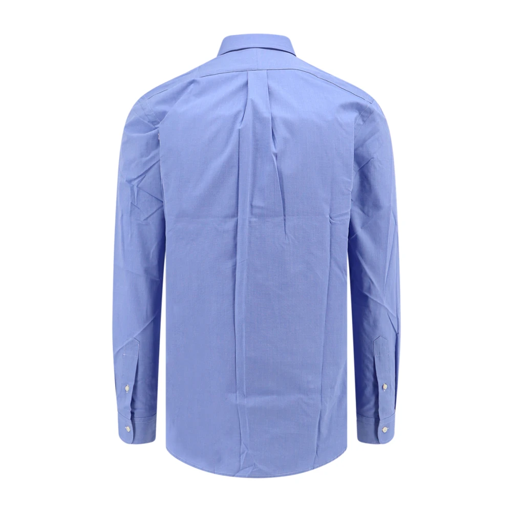 Polo Ralph Lauren Stretch Katoenen Overhemd met Iconische Borduursels Blue Heren