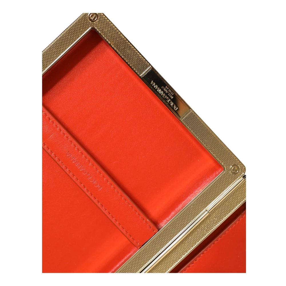 Dolce & Gabbana Blauwe Suède Clutch met Kaartsleuven Blue Dames